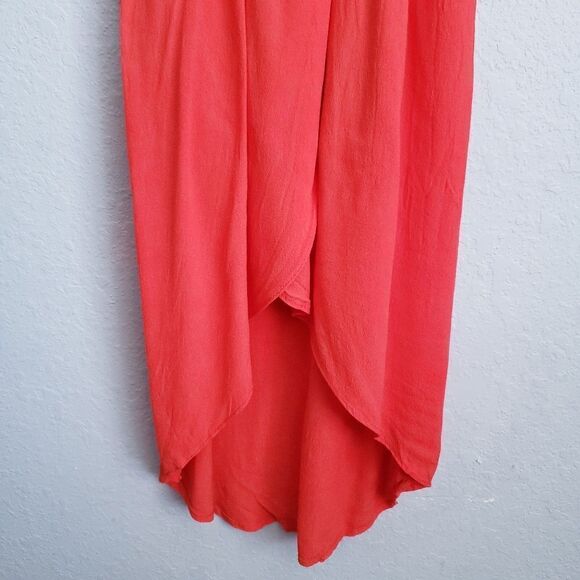 ASTR Red Ruffle Cold Shoulder Dress - Picture 3 of 9